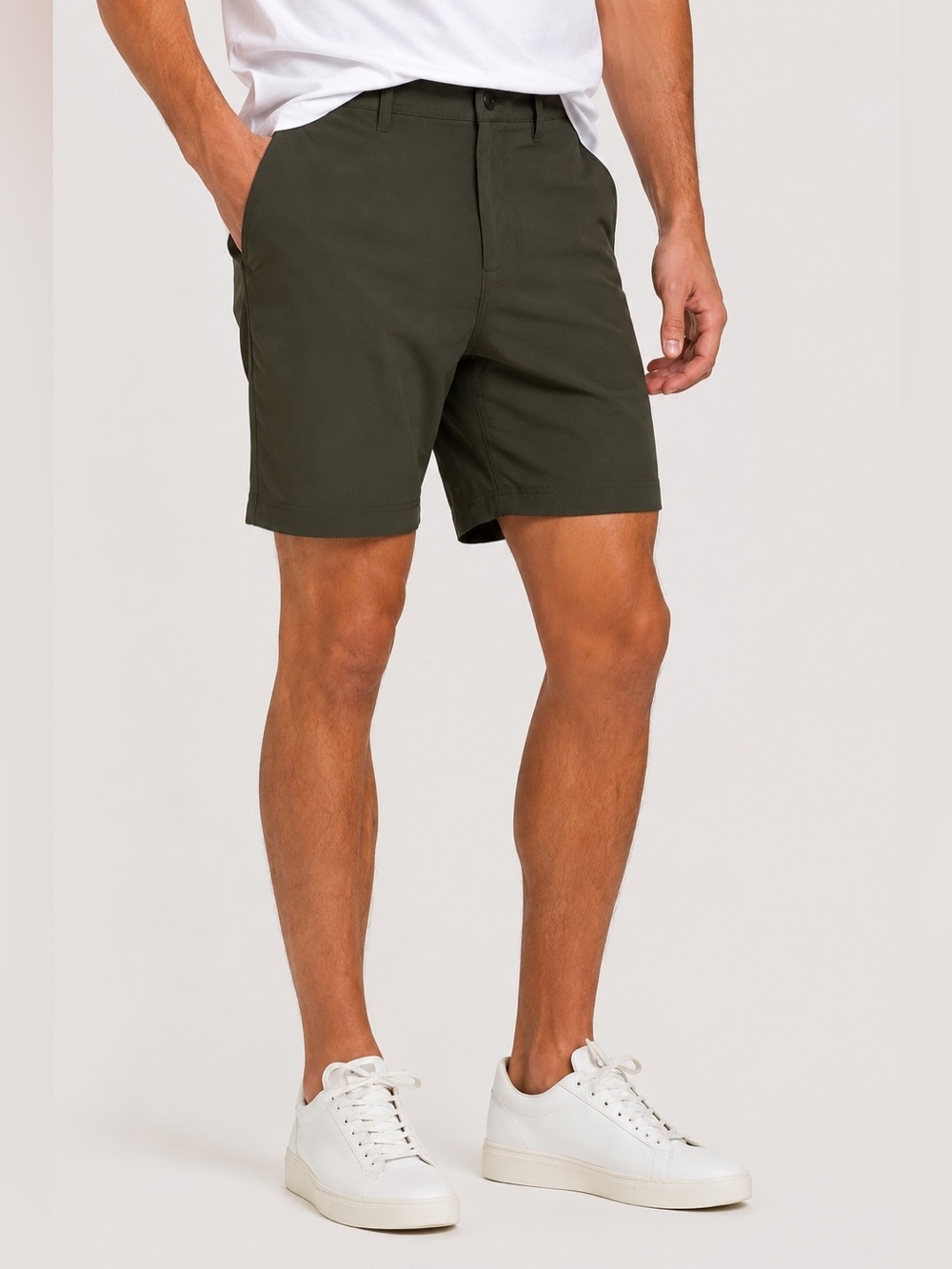 Public Rec Men’s Performance Golf Shorts Olive Green Stretch Size 36 9”